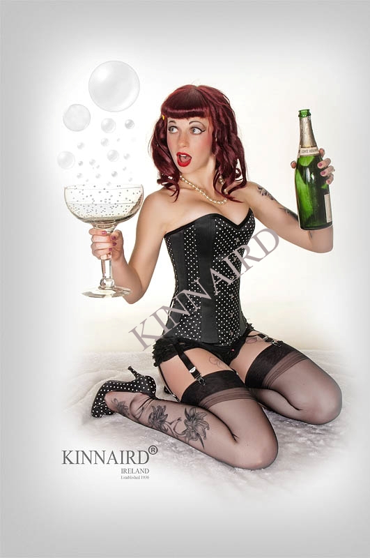 Black & White Dot Dita Corset