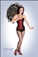 Crimson Silk Jacquard Dita Corset